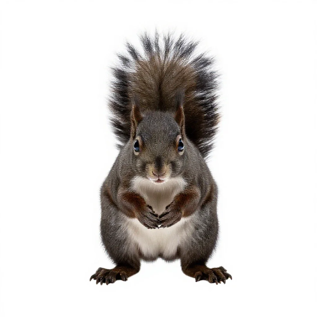 Tree squirrel isolated on a white background