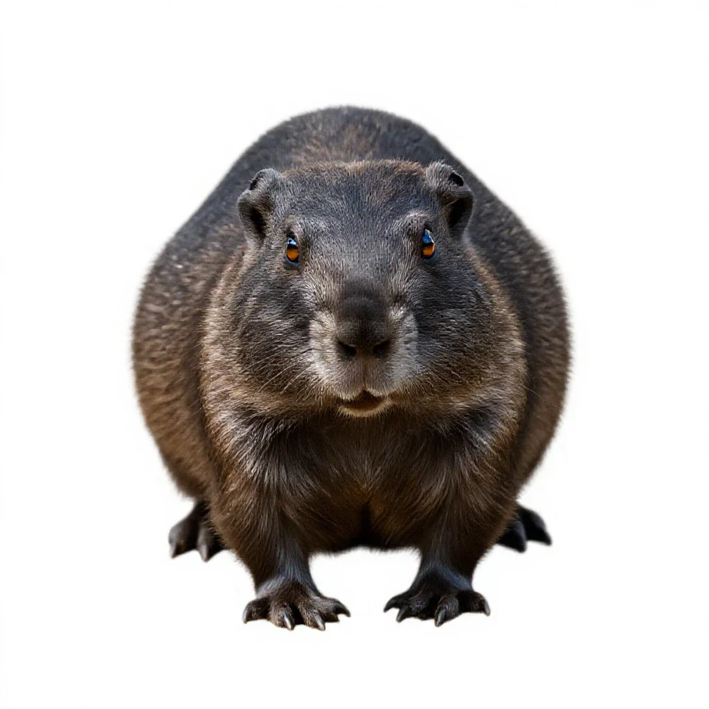 Valley pocket gopher isolated on a white background