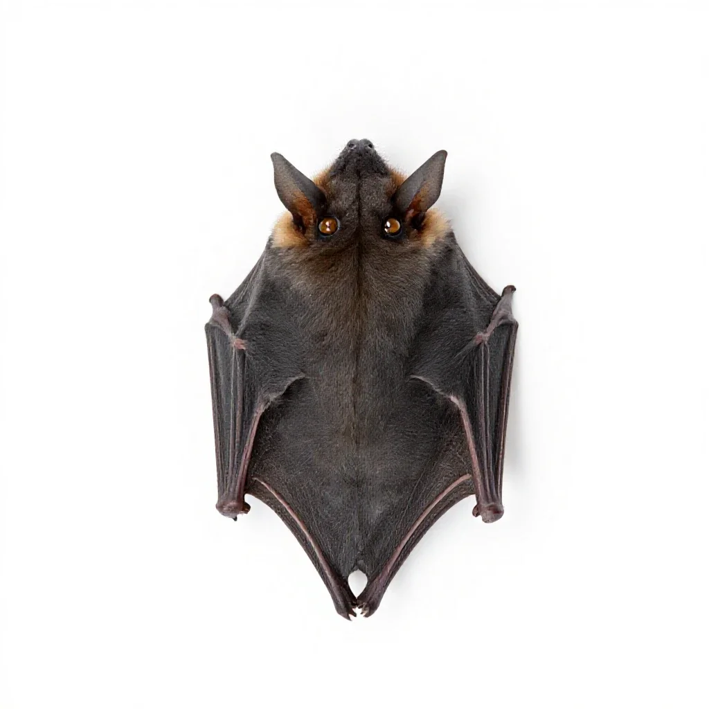 Vespertilian bat isolated on a white background