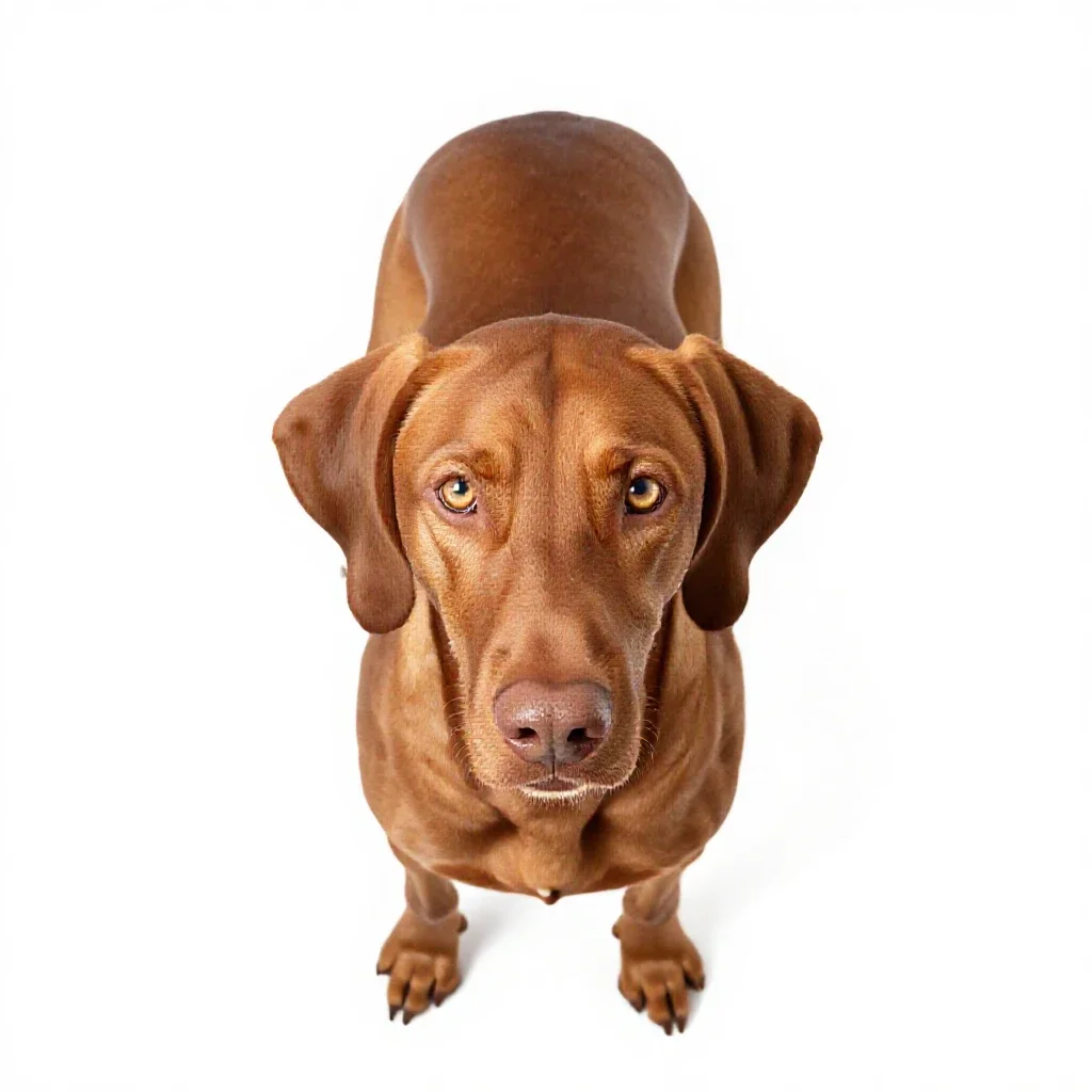 Vizsla isolated on a white background