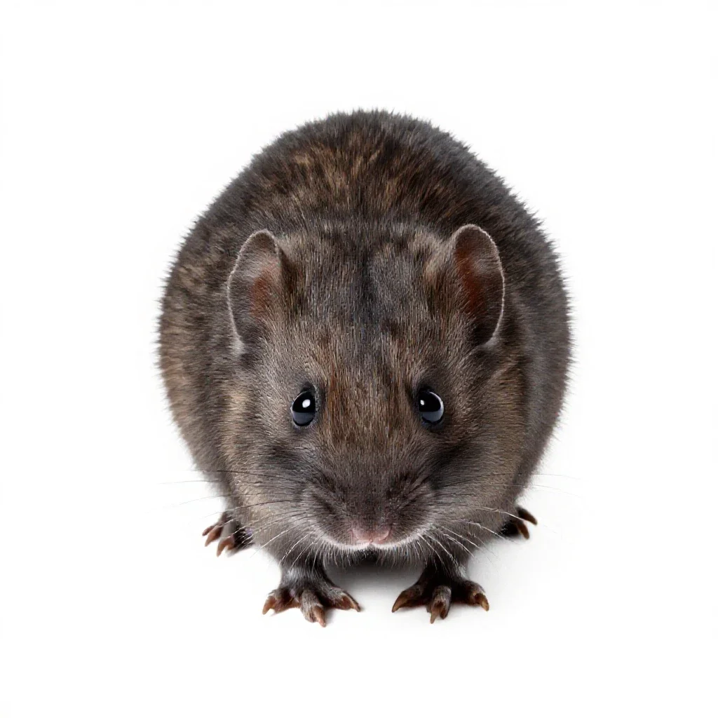 Vole isolated on a white background