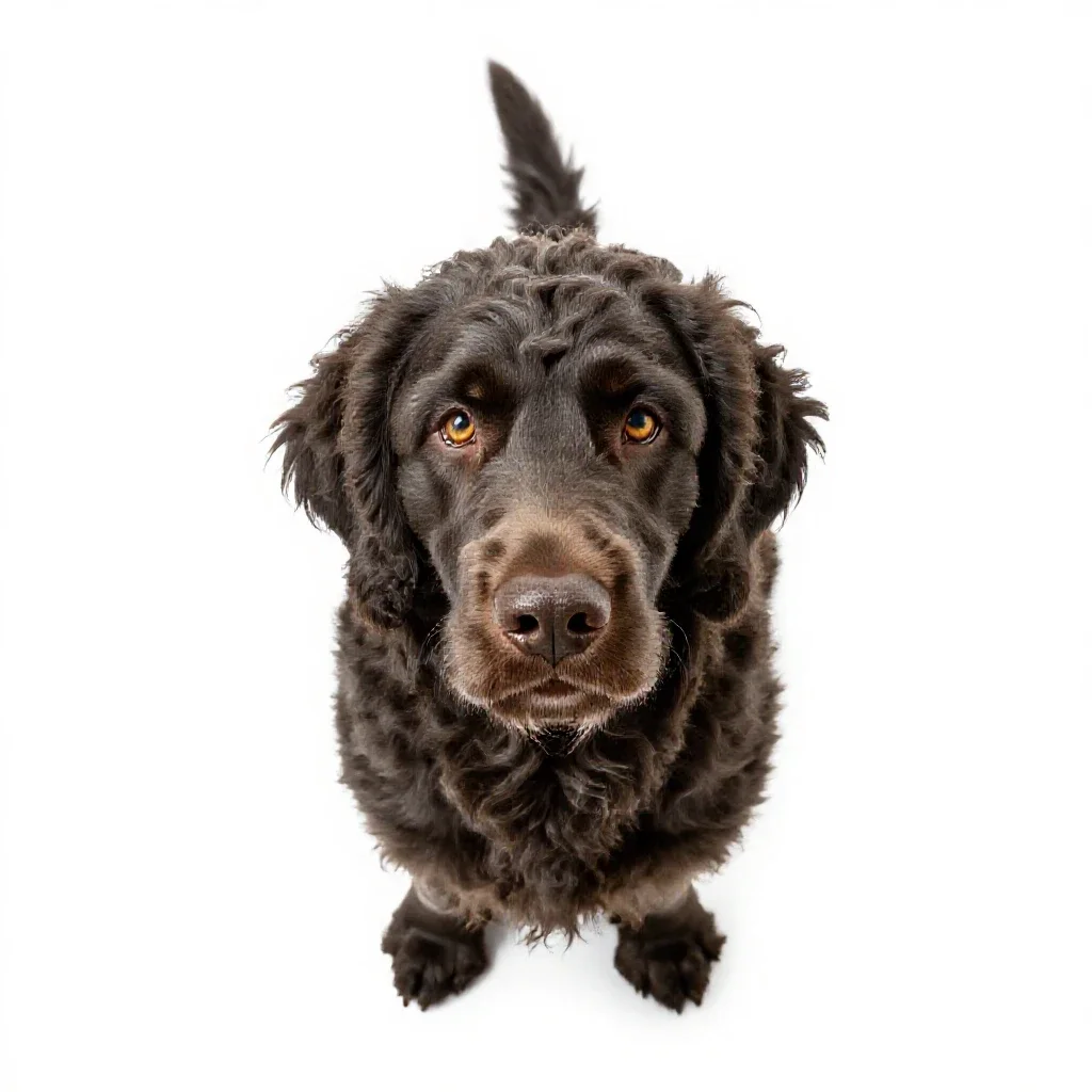 Water spaniel isolated on a white background
