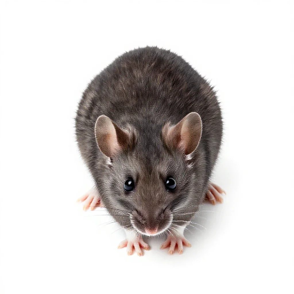 White-footed mouse isolated on a white background