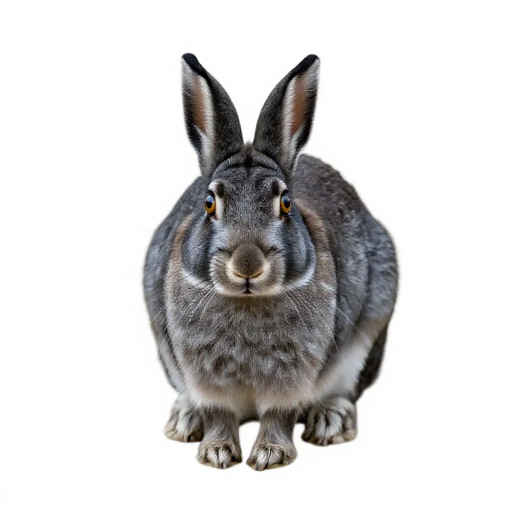 White-tailed jackrabbit isolated on a white background