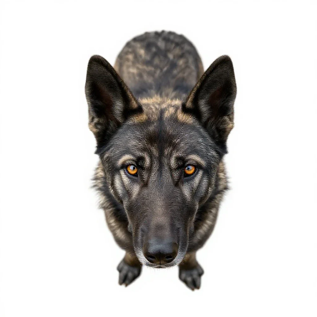 Wild dog isolated on a white background