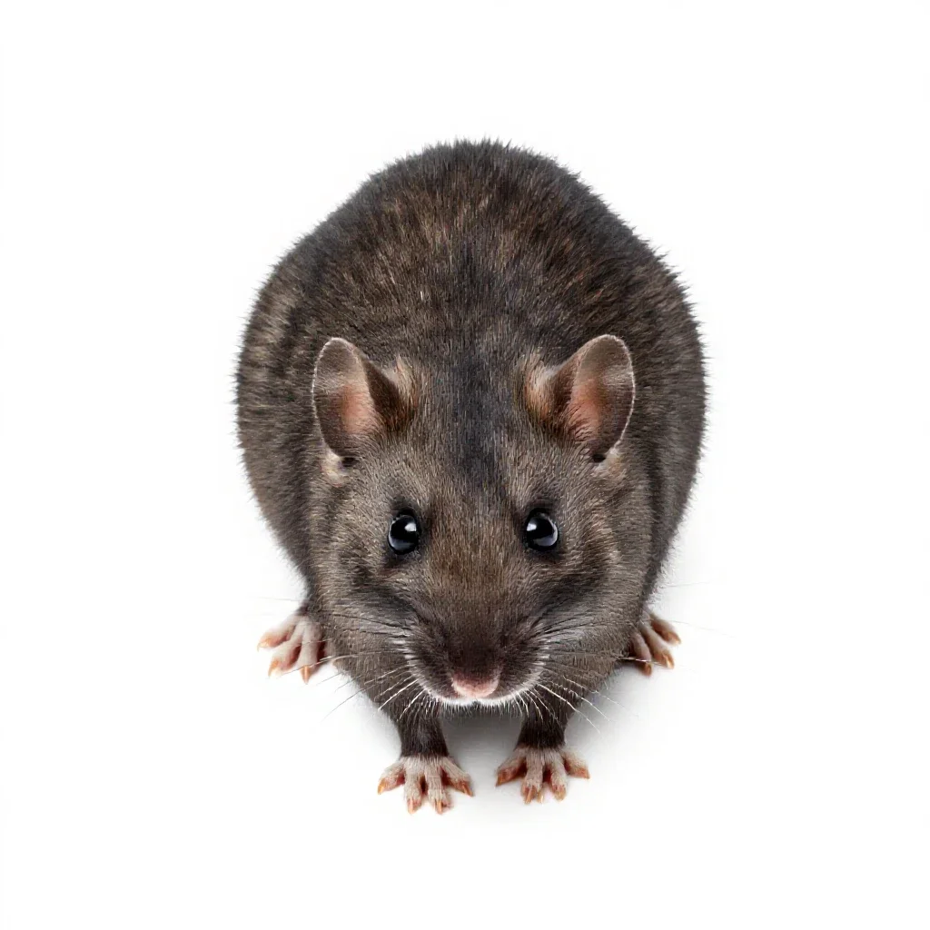 Wood rat isolated on a white background