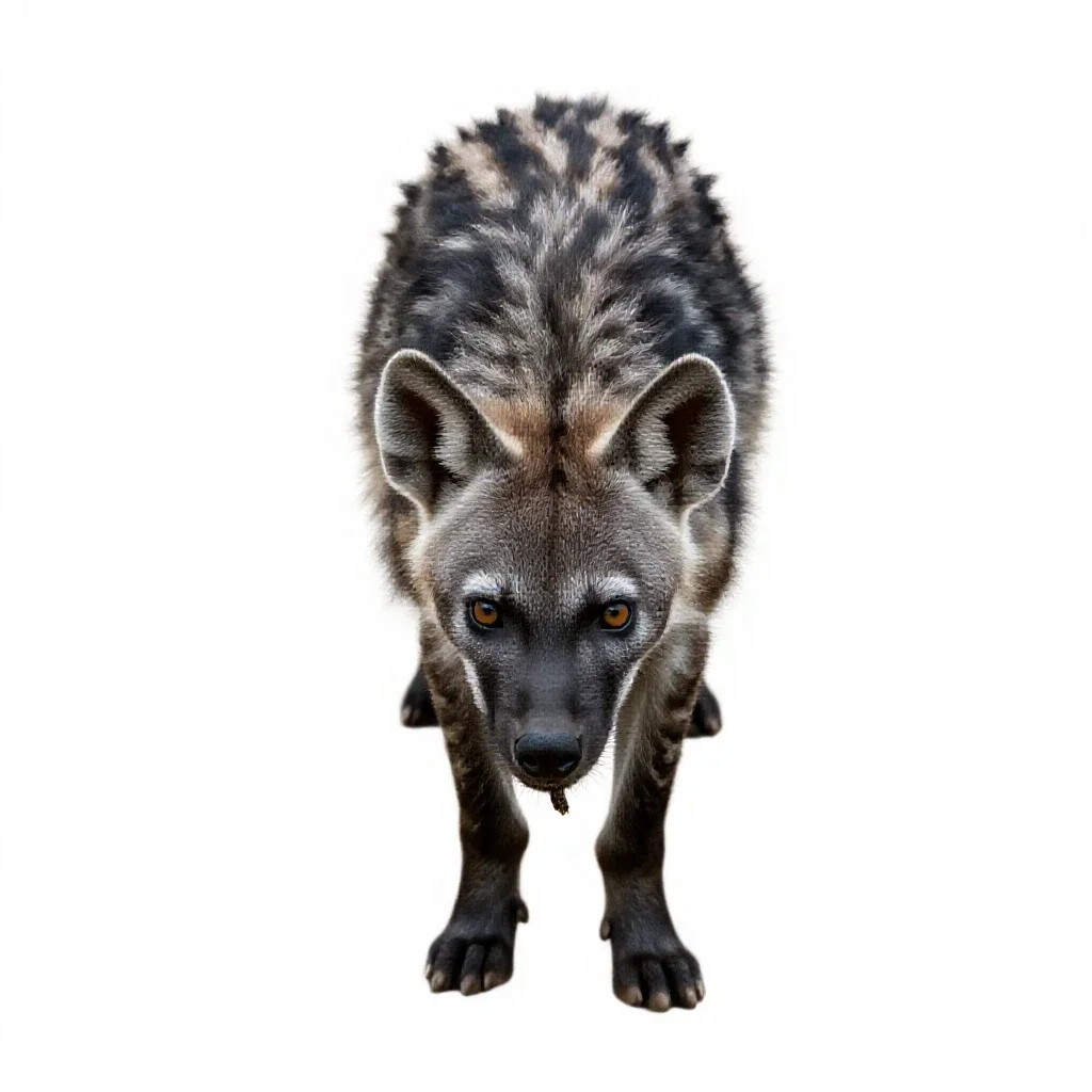 Aardwolf isolated on a white background