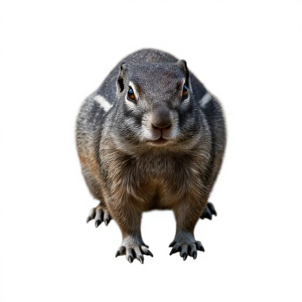 Antelope squirrel isolated on a white background