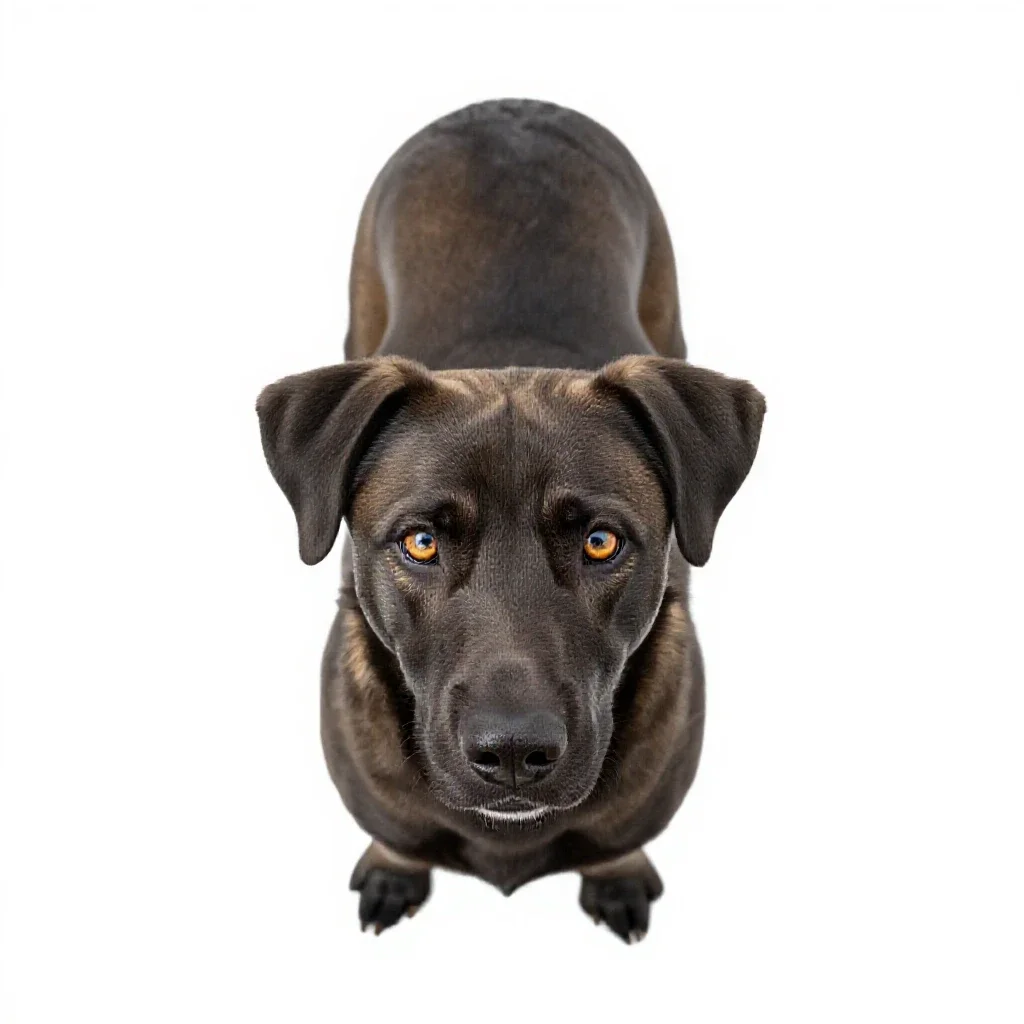 Attack dog isolated on a white background