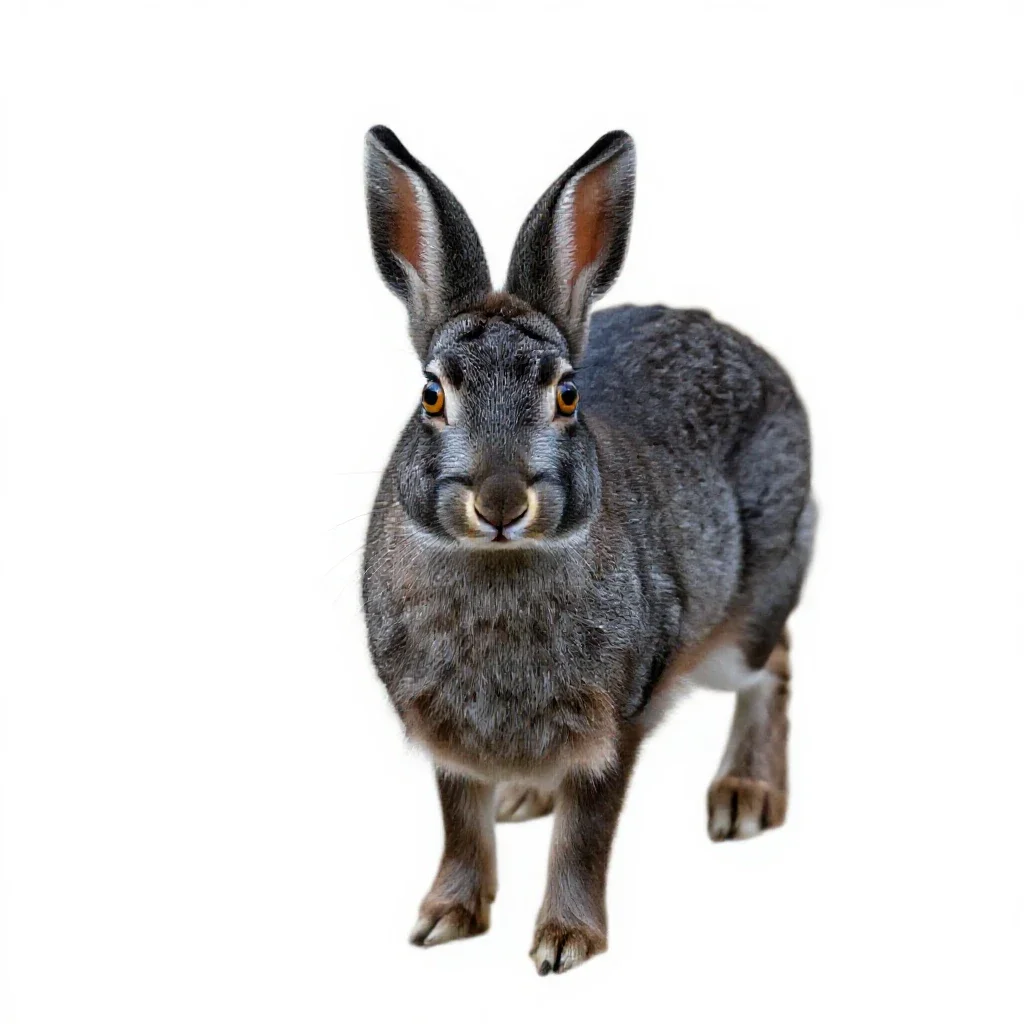 Eastern cottontail isolated on a white background