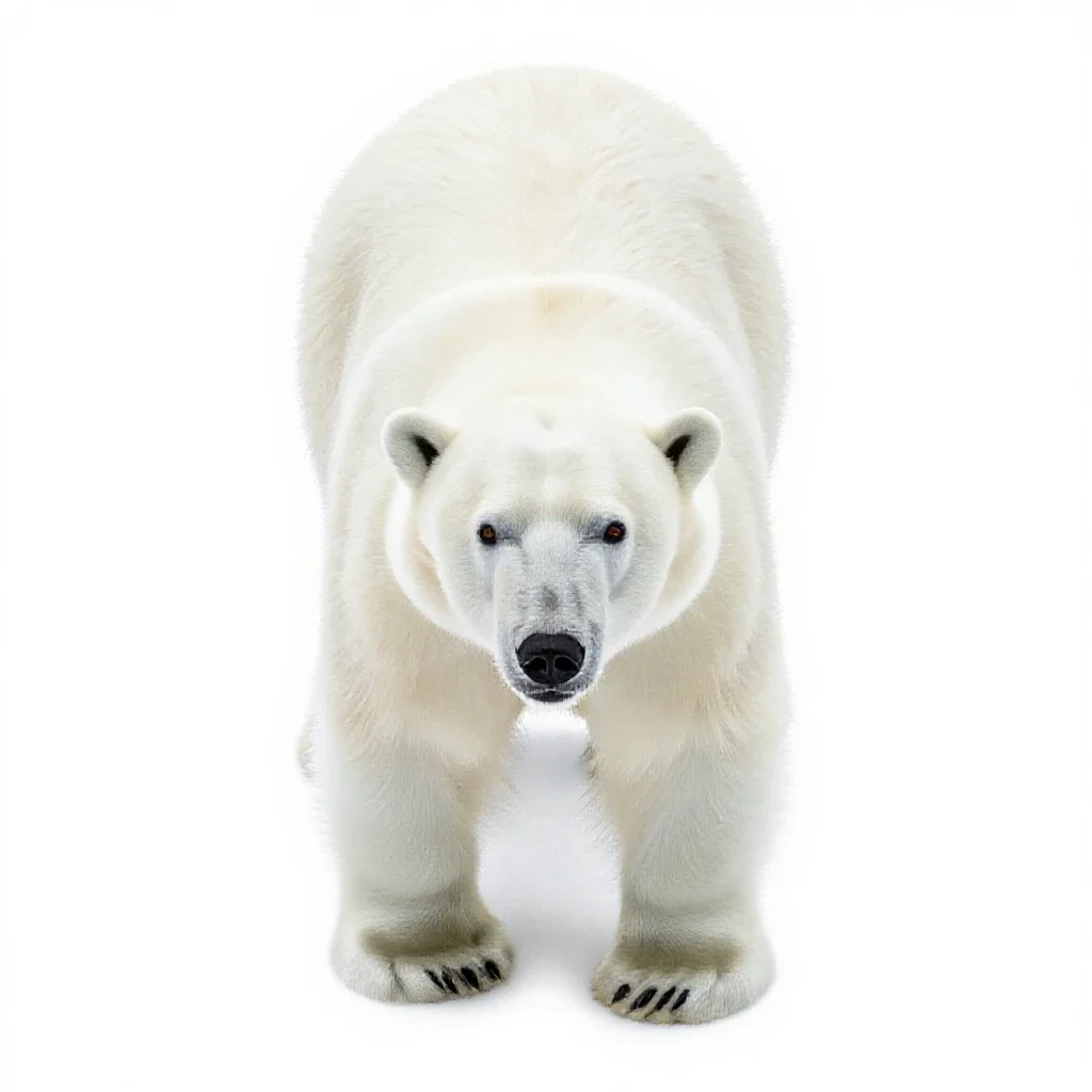 Ice bear isolated on a white background