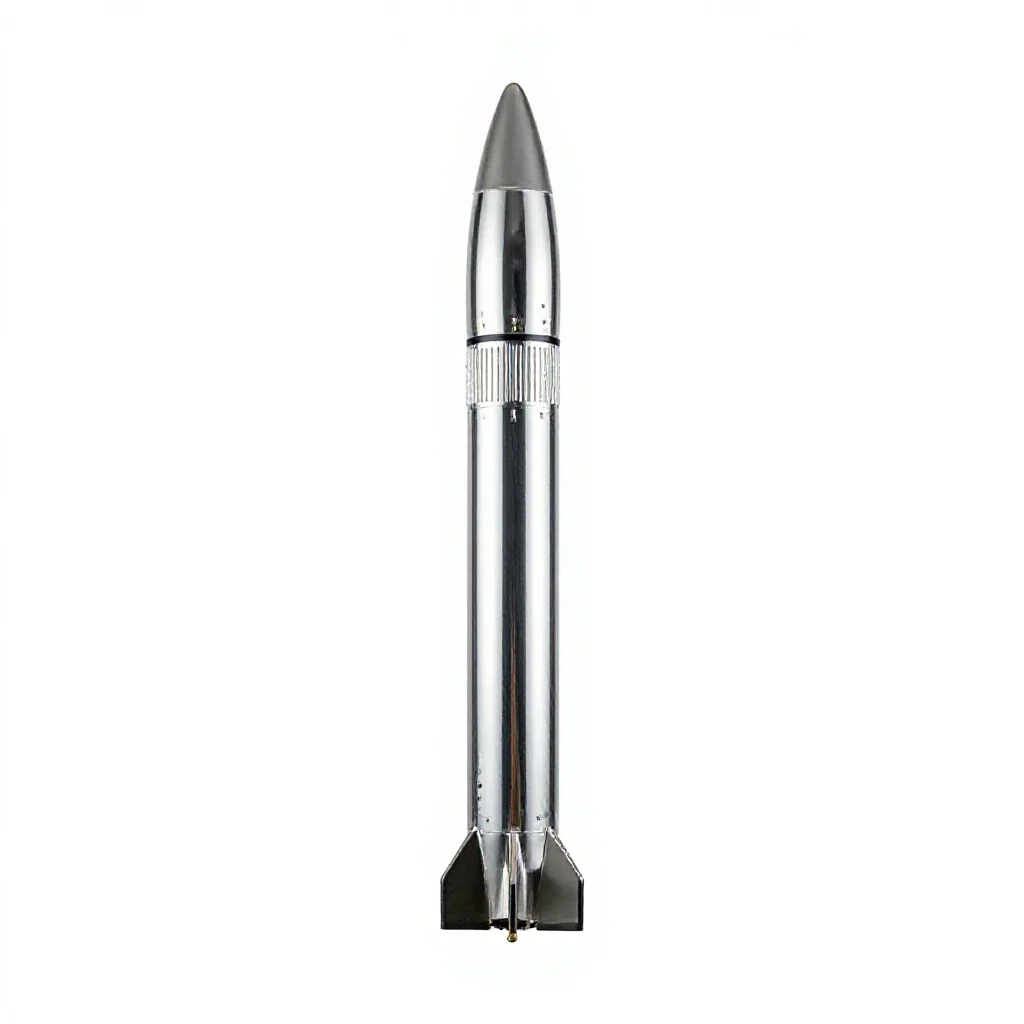 Ballistic missile isolated on a white background