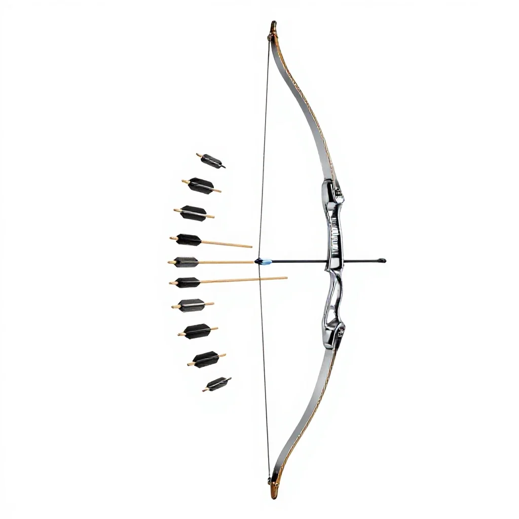 Bow and arrow isolated on a white background