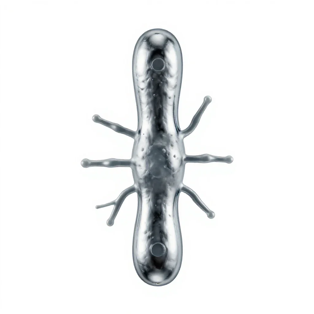 Clostridium perfringens isolated on a white background