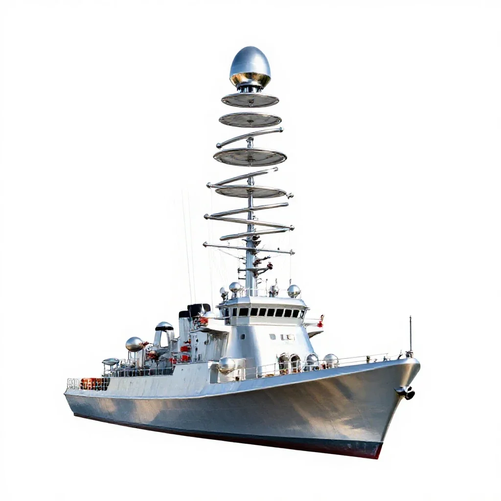 Fire ship isolated on a white background