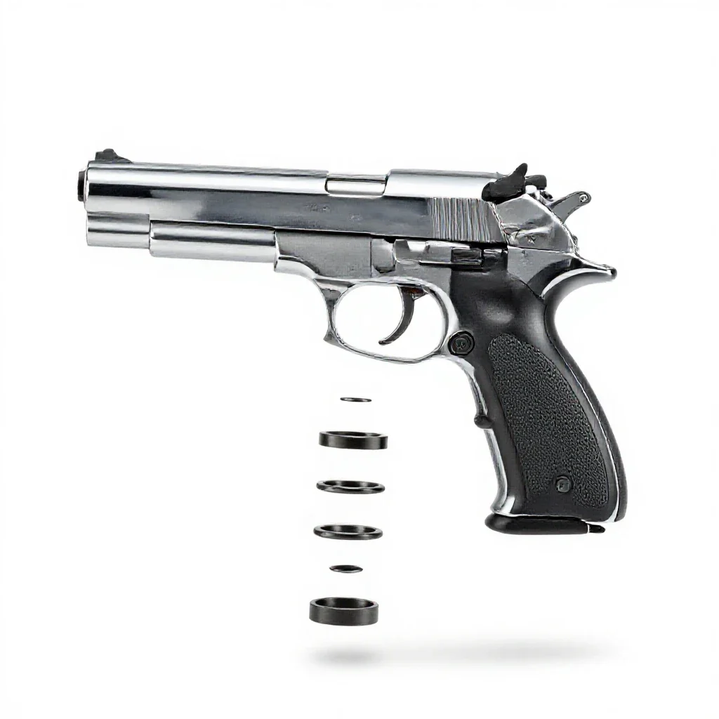 Firearm isolated on a white background