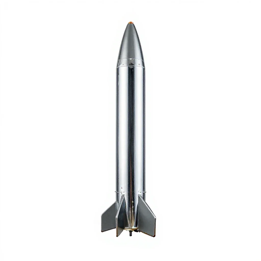 Guided missile isolated on a white background