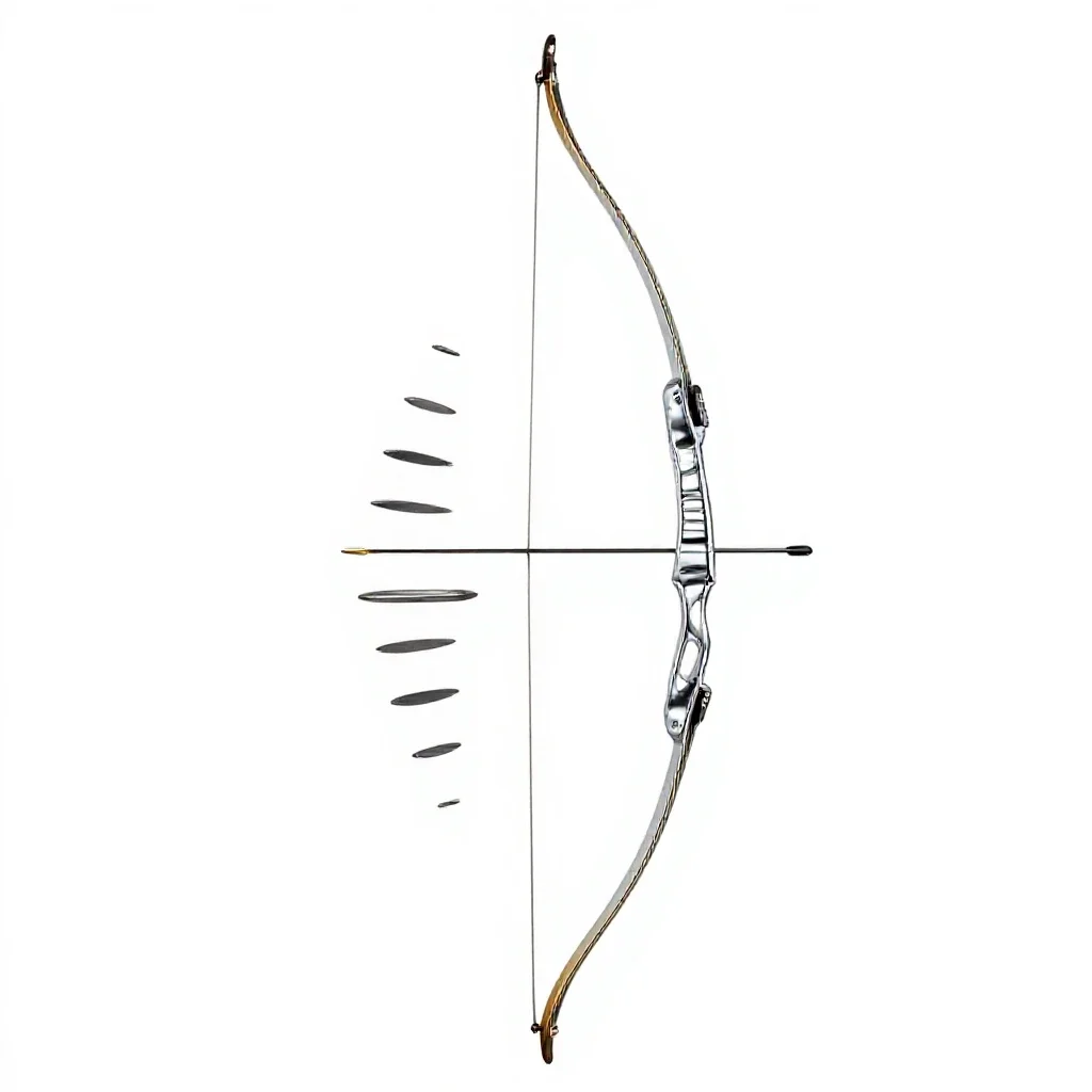 Longbow isolated on a white background