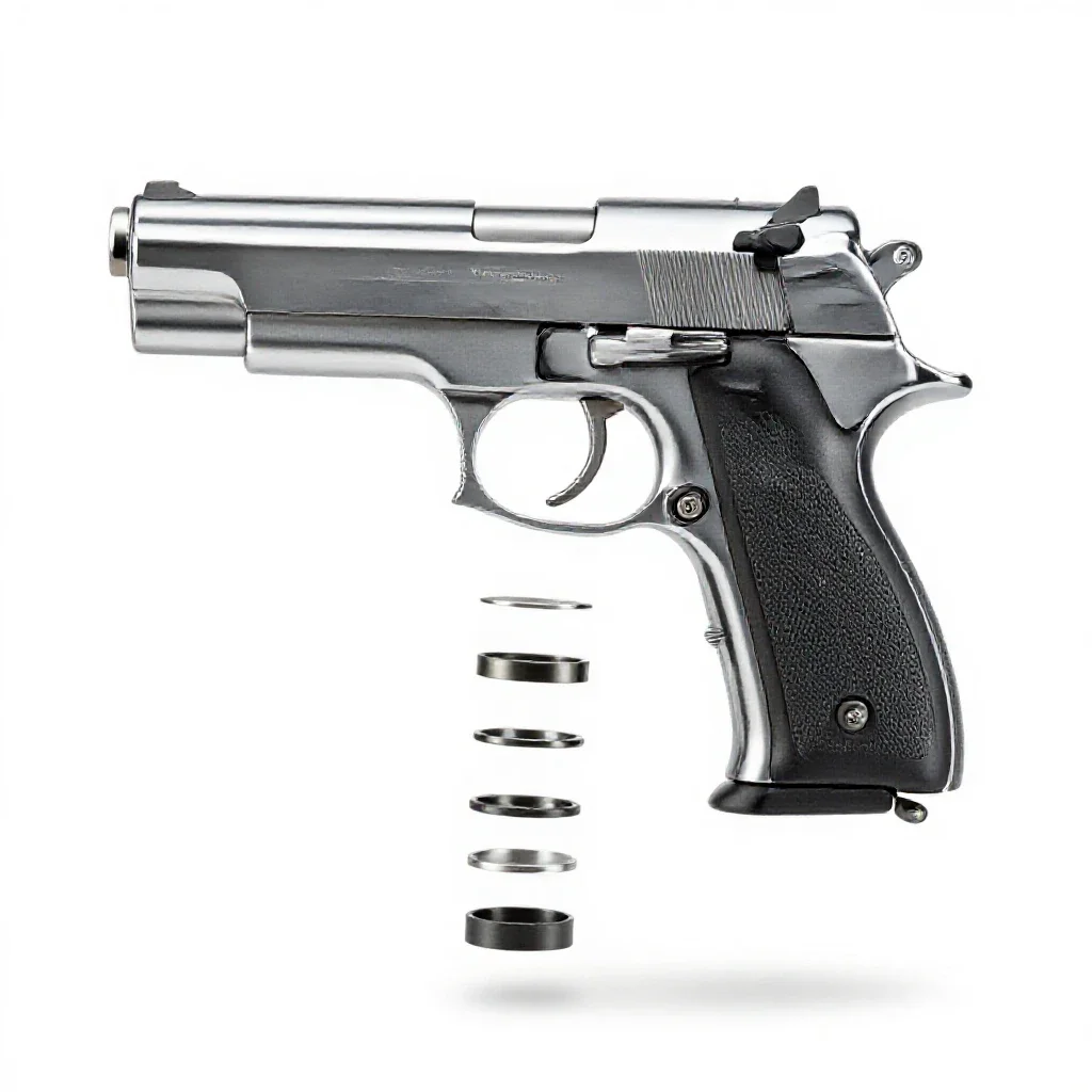 Pistol isolated on a white background