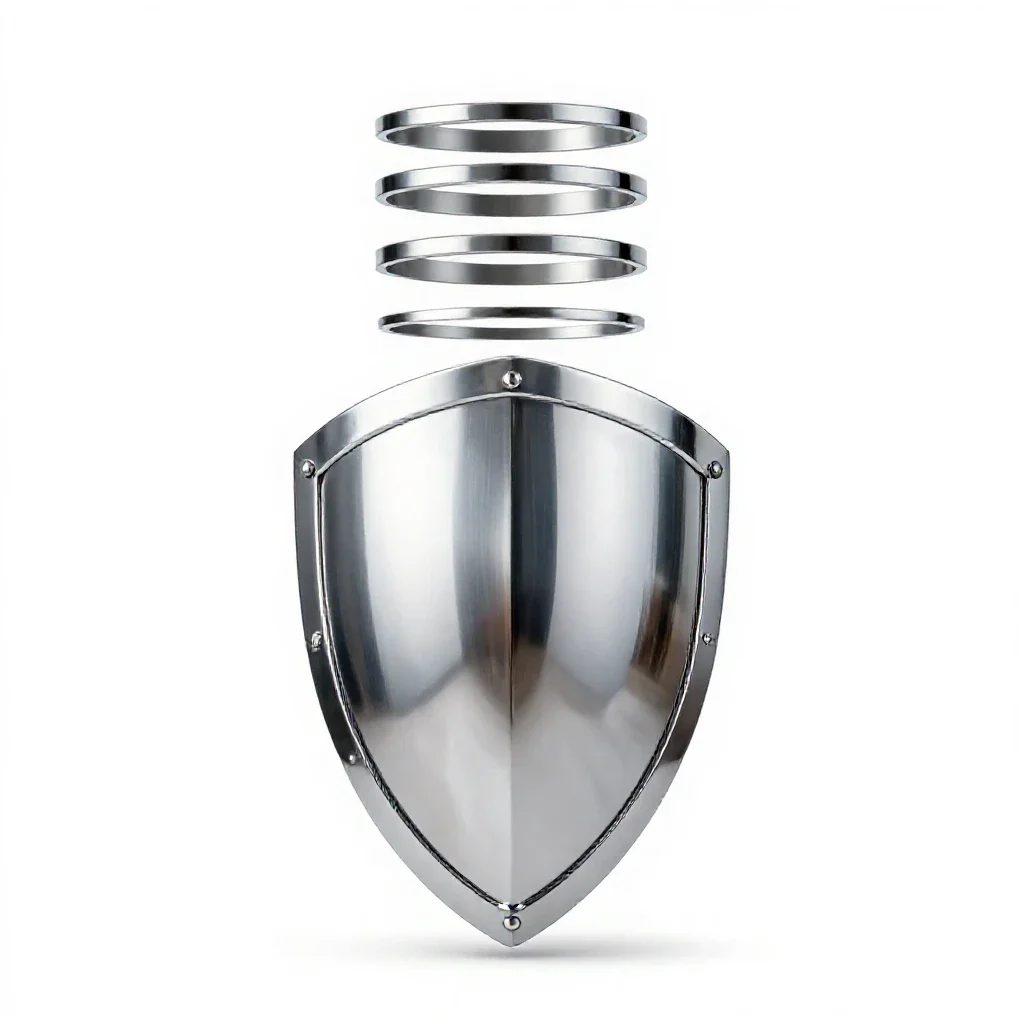 Shield isolated on a white background