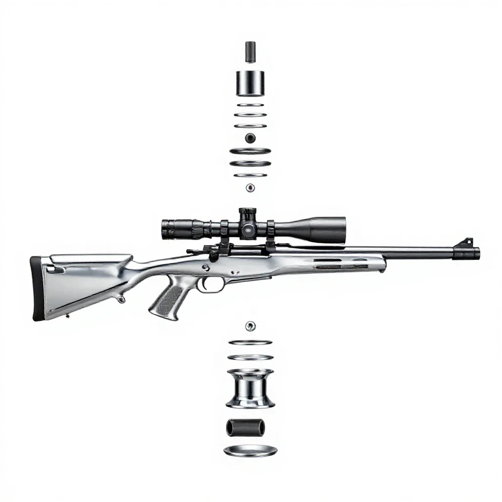 Sniper rifle isolated on a white background