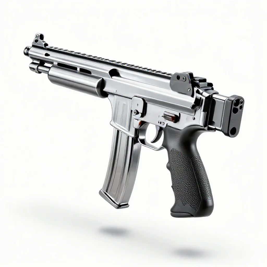 Submachine gun isolated on a white background