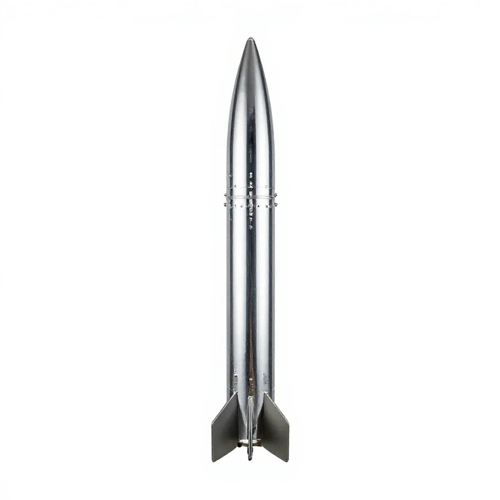 Surface-to-air missile isolated on a white background