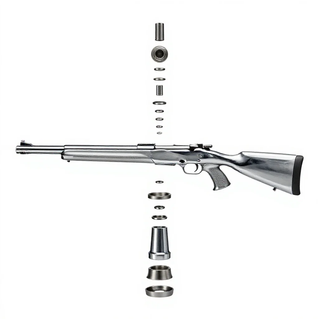 Twenty-two rifle isolated on a white background