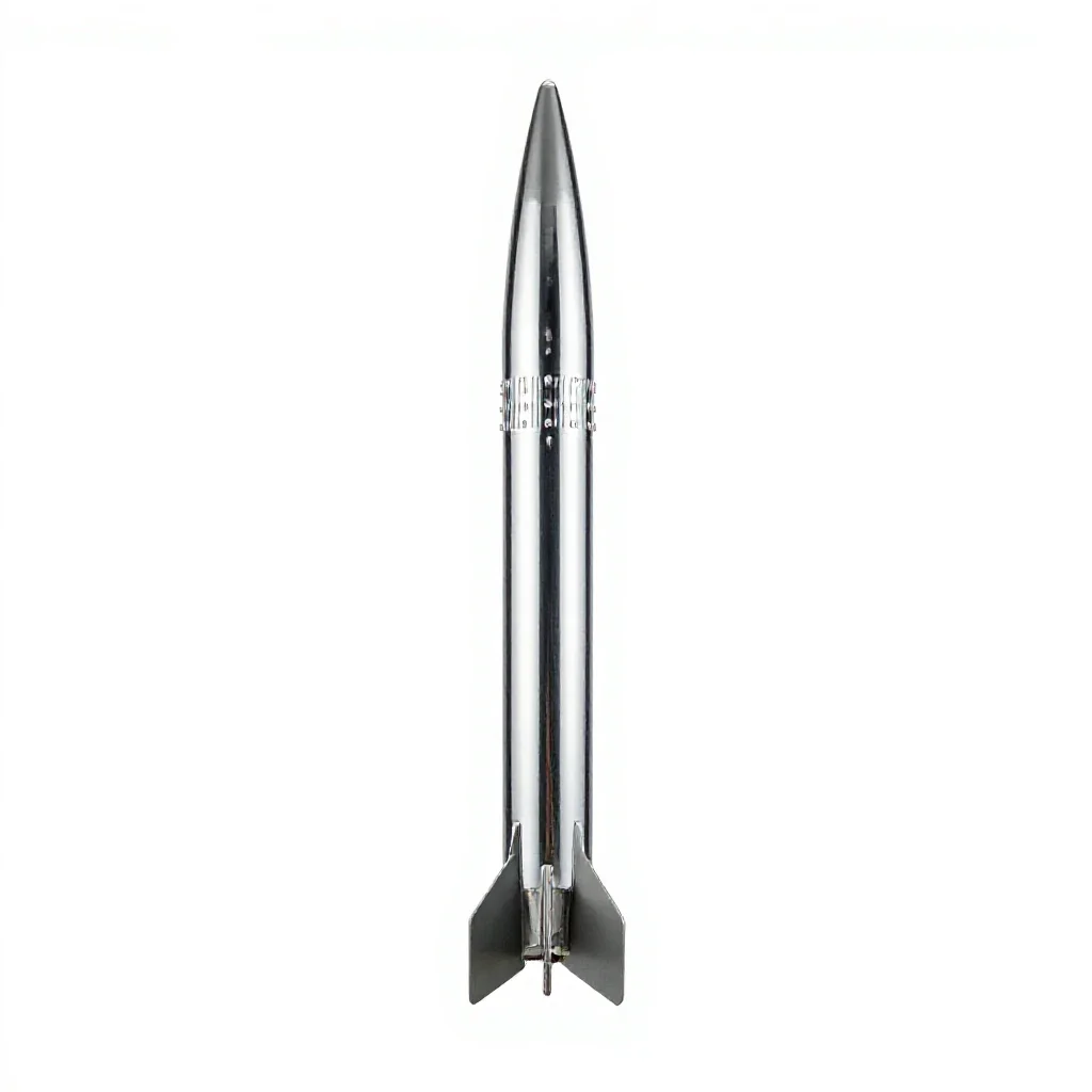 Air-to-ground missile isolated on a white background