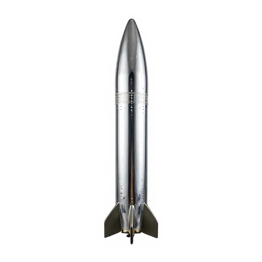 Antiballistic missile isolated on a white background