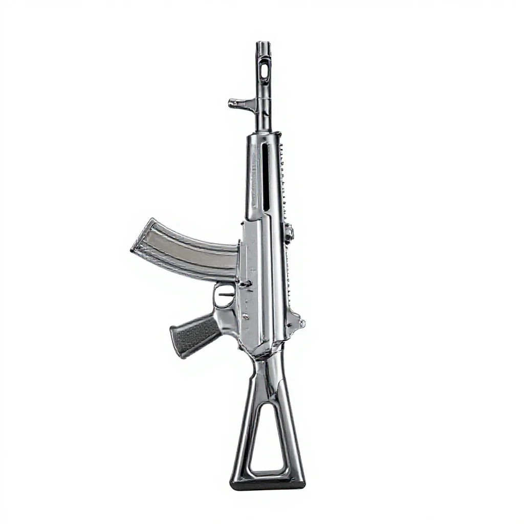 Automatic rifle isolated on a white background