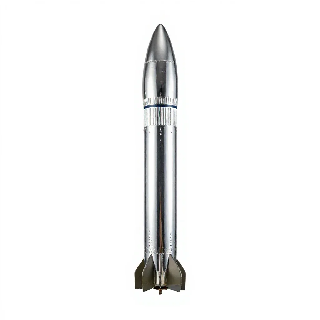 Intercontinental ballistic missile isolated on a white background