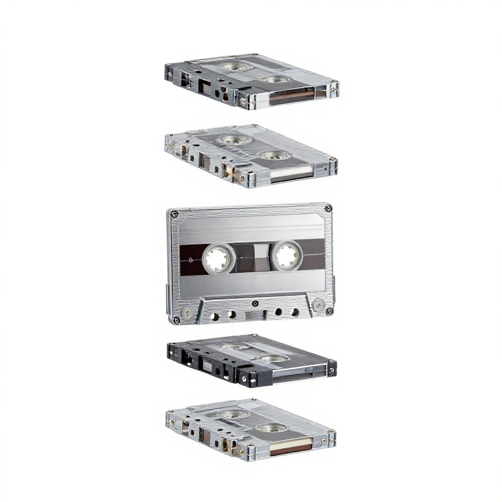 Digital audiotape isolated on a white background