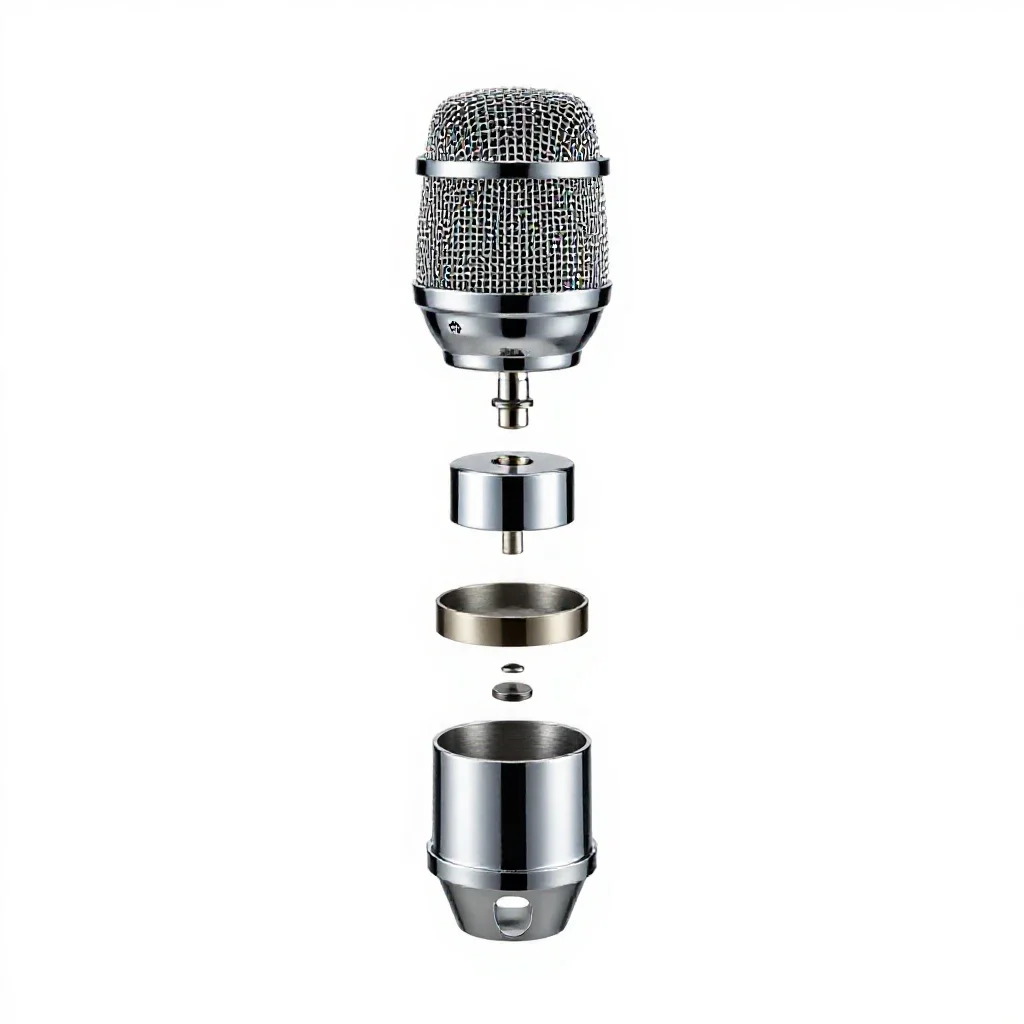 Directional microphone isolated on a white background