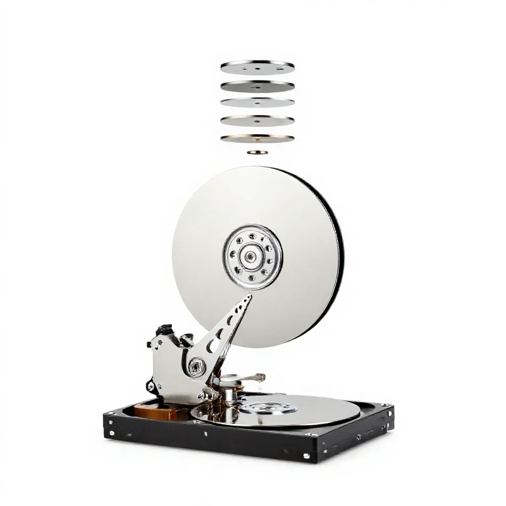 Disk drive isolated on a white background