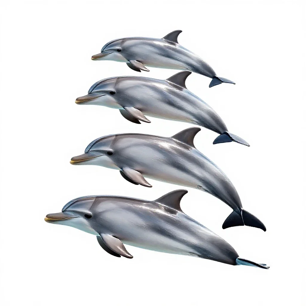 Dolphin striker isolated on a white background