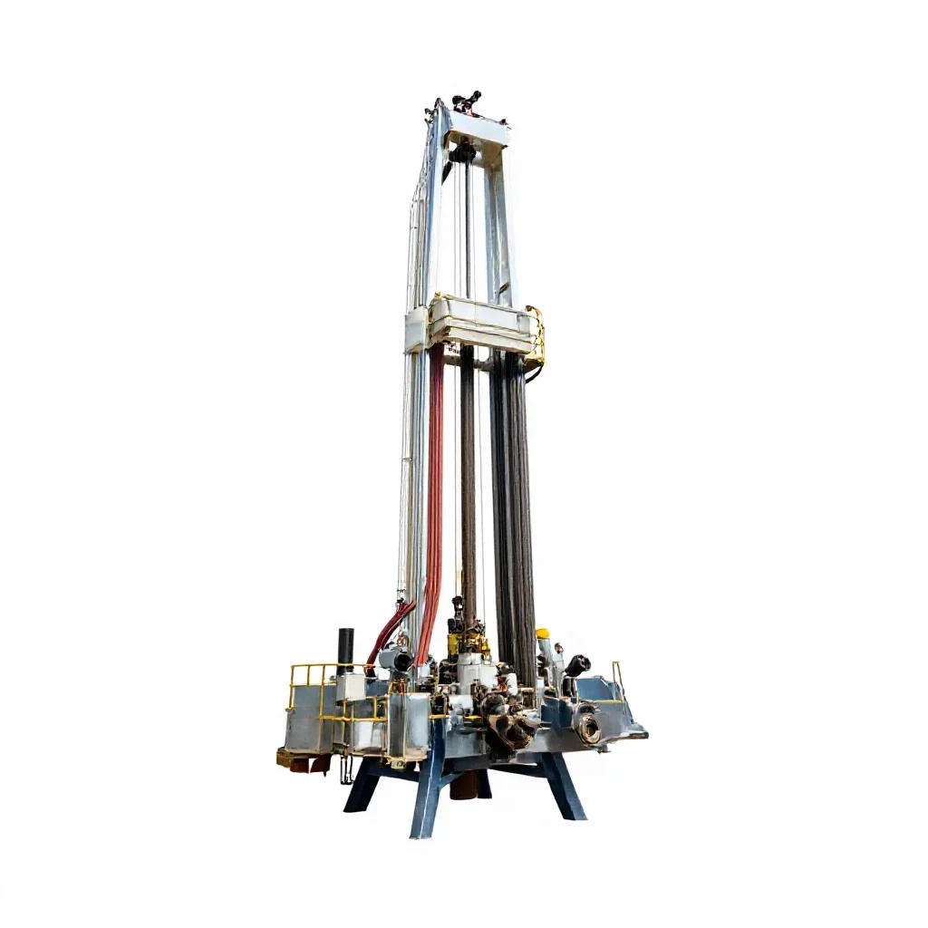 Drilling platform isolated on a white background