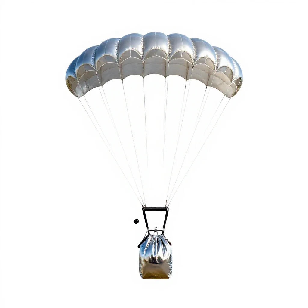 Drogue parachute isolated on a white background
