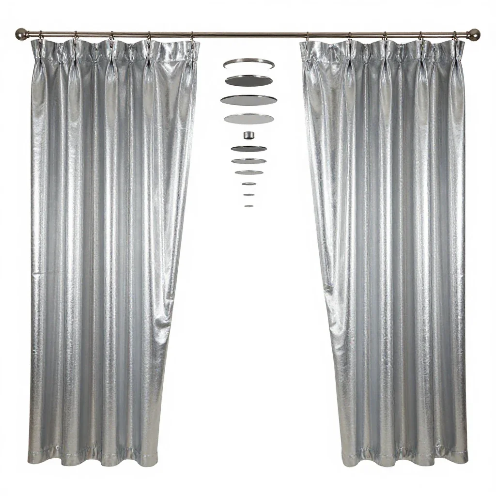 Drop curtain isolated on a white background