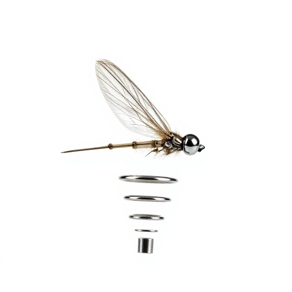 Dry fly isolated on a white background