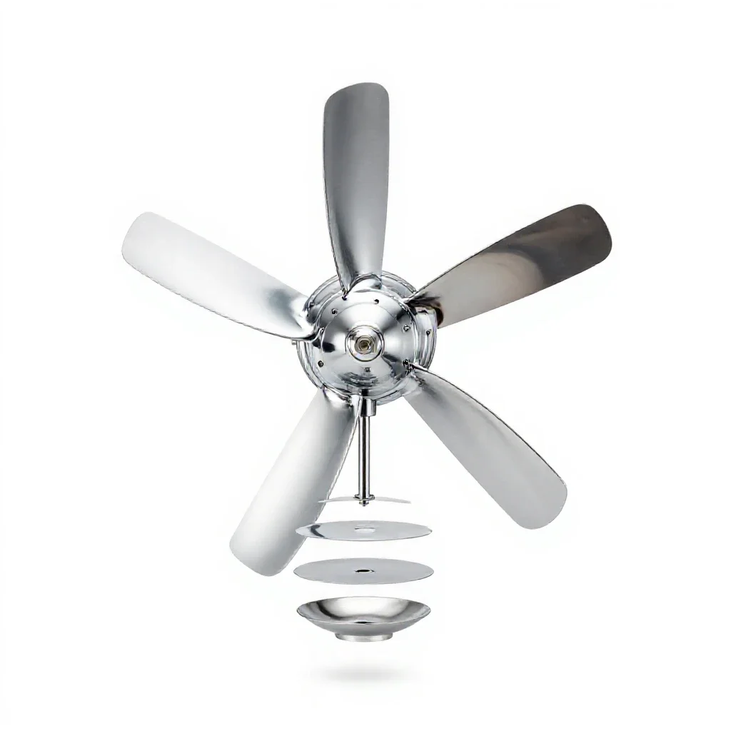Fan blade isolated on a white background