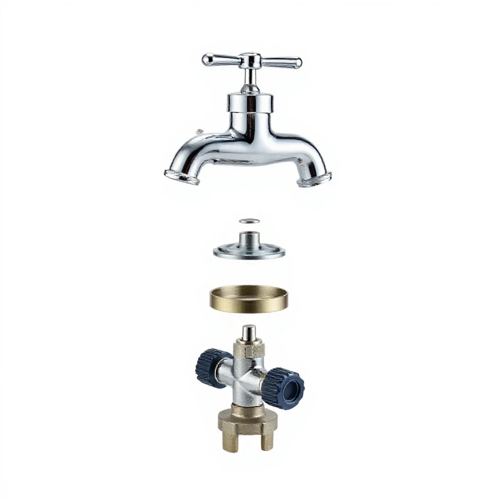 Faucet isolated on a white background
