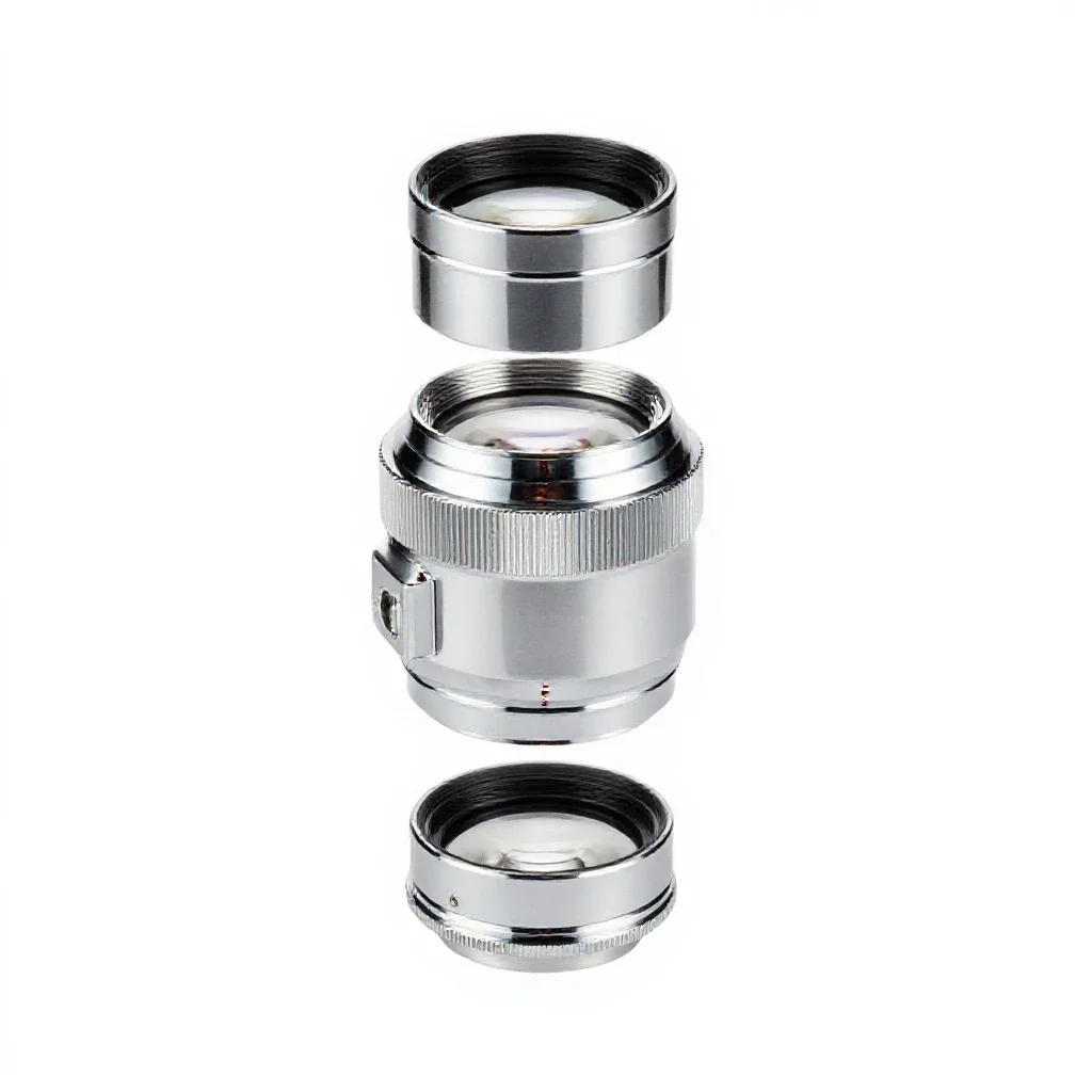 Field lens isolated on a white background