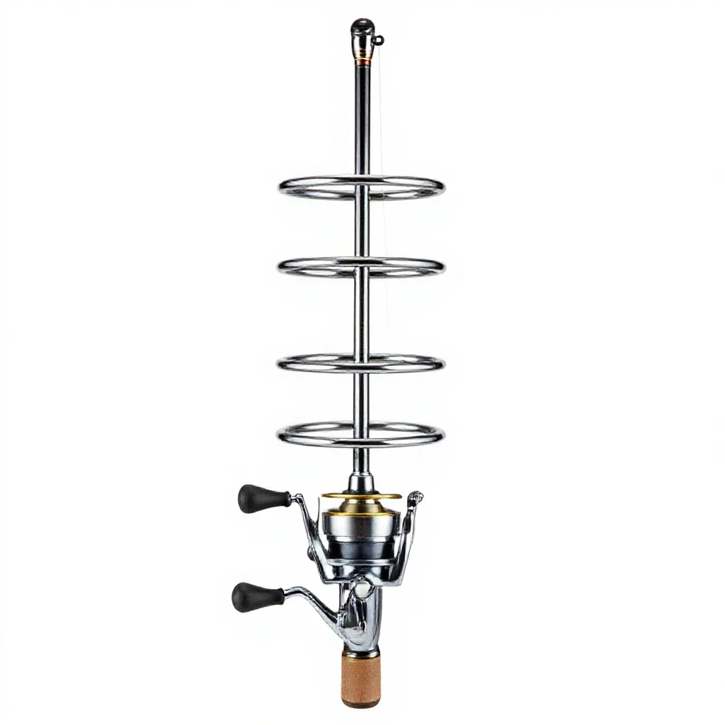 Fishing rod isolated on a white background