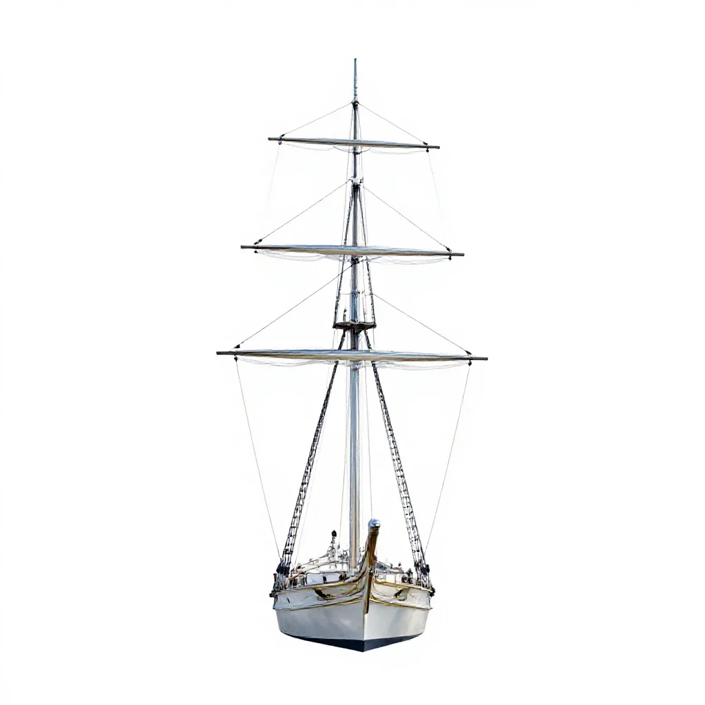 Foremast isolated on a white background