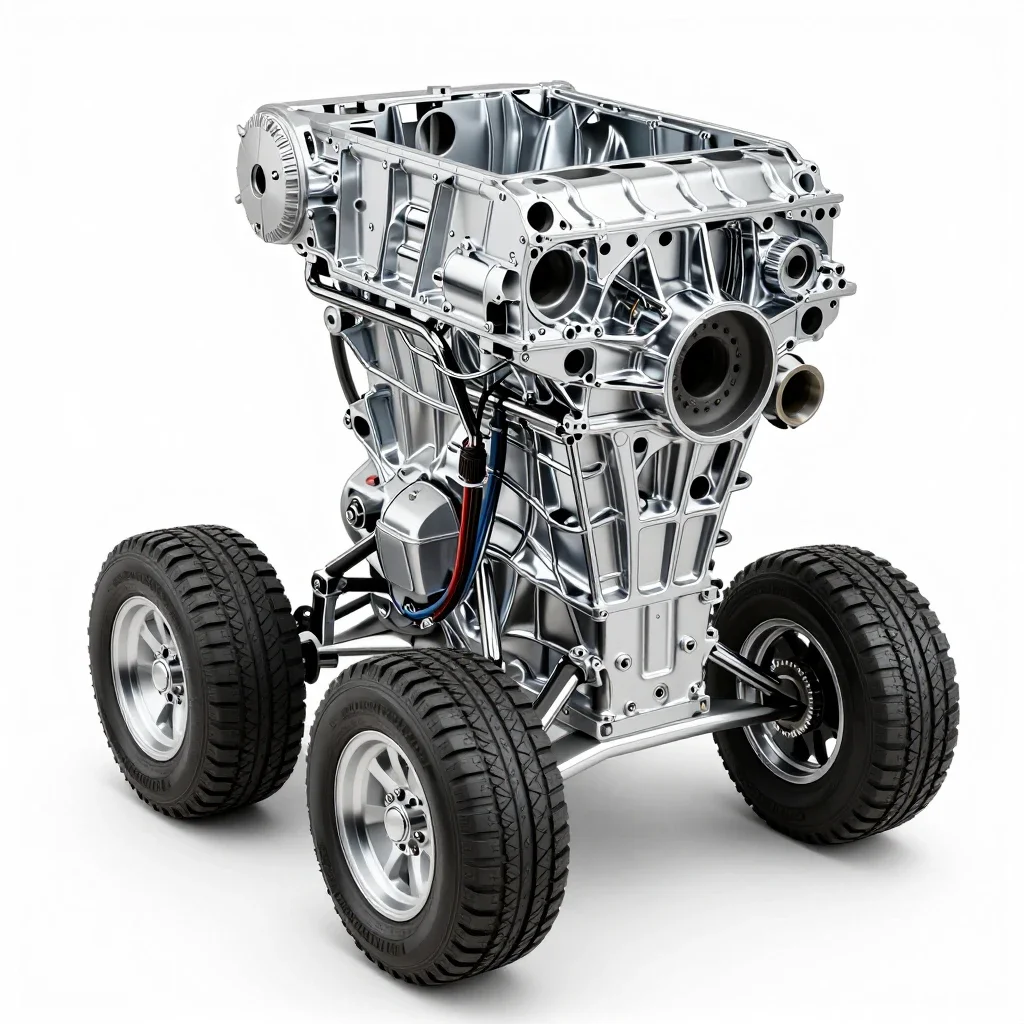 Four-wheel drive isolated on a white background