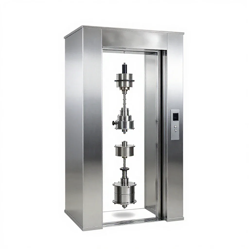 Freight elevator isolated on a white background