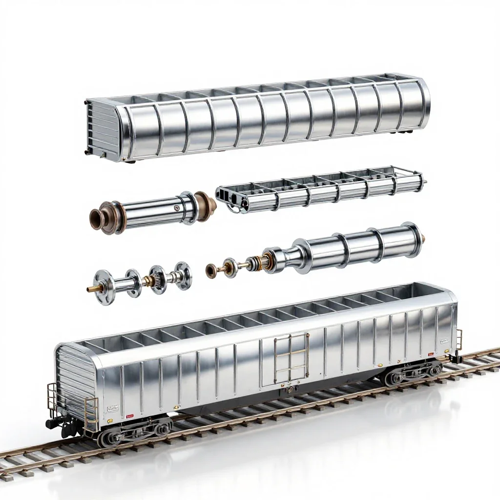 Freight train isolated on a white background