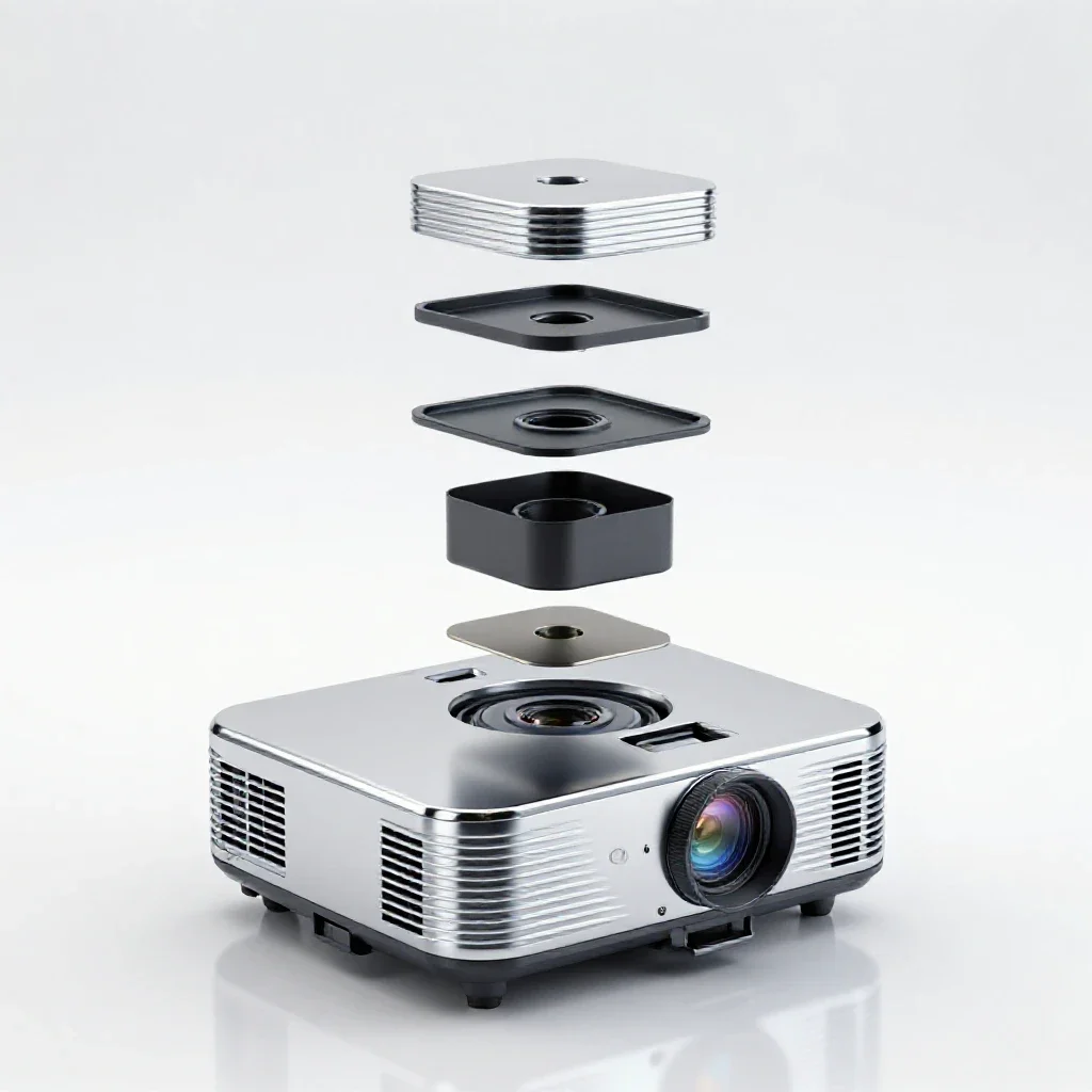 Front projector isolated on a white background