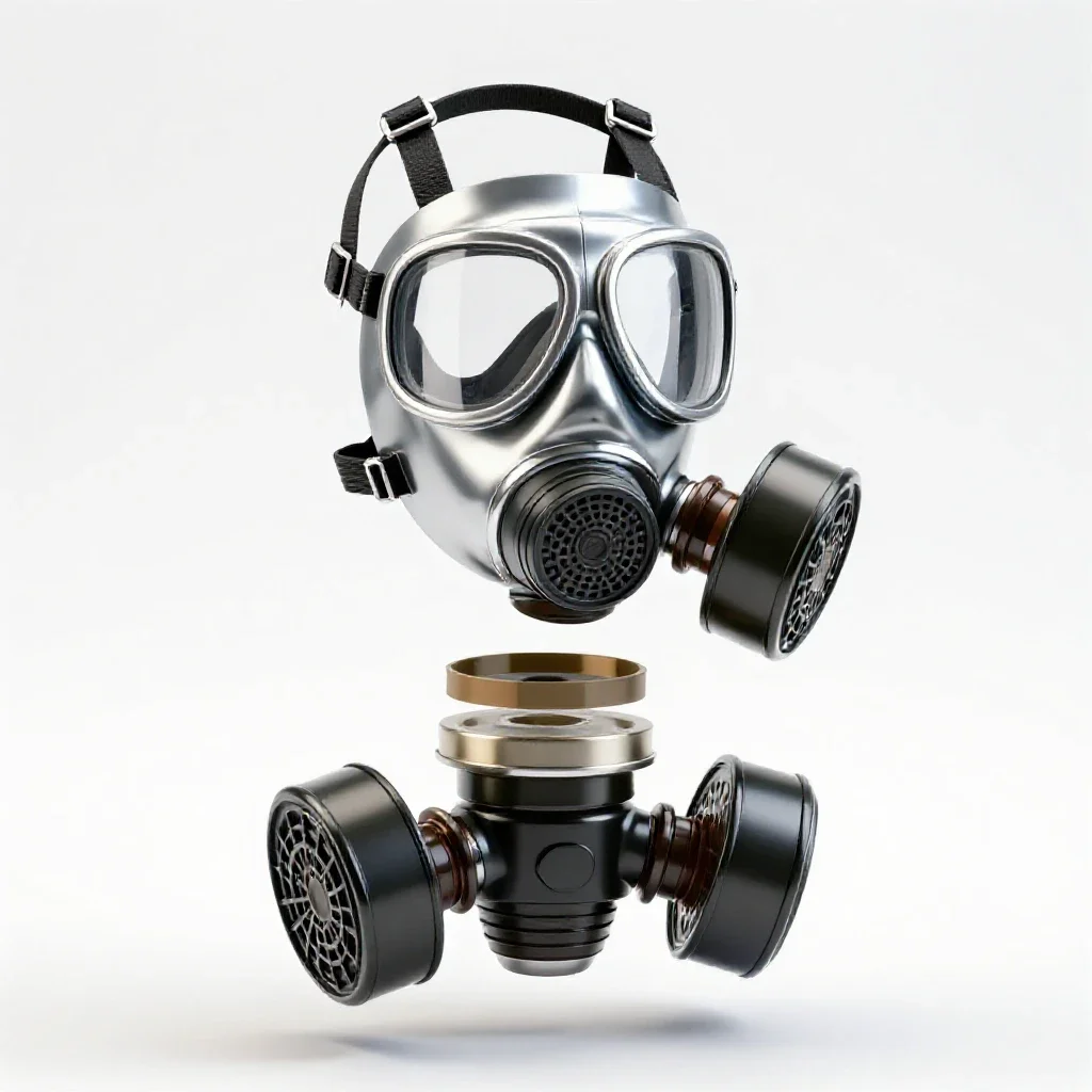 Gasmask isolated on a white background